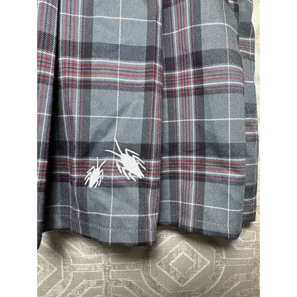Beetlejuice Gray Plaid Skirt XXL Target Exclusive NWT Gothic Punk Mini Skater - Picture 6 of 6